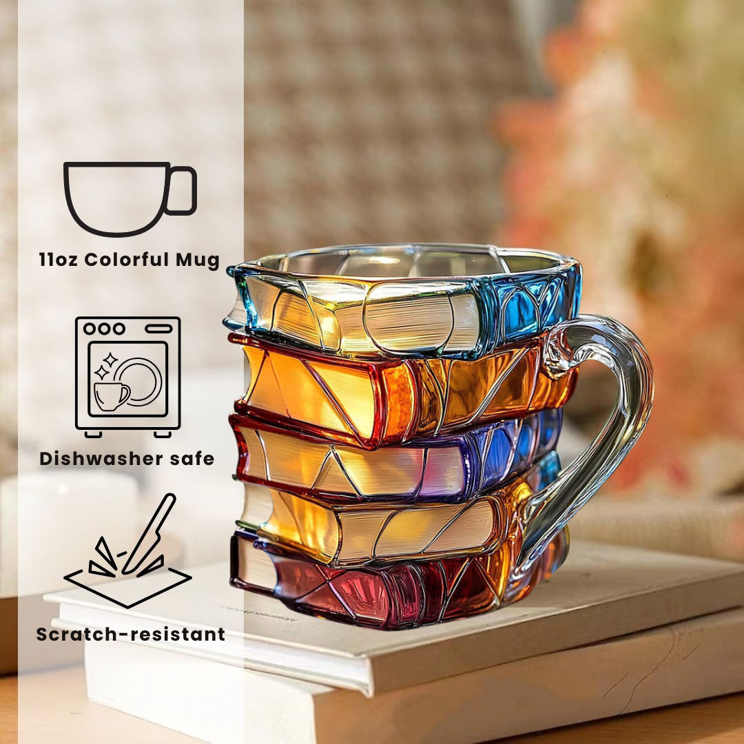 Taza Única Hecha a Mano en 3D para los Amantes de la Lectura